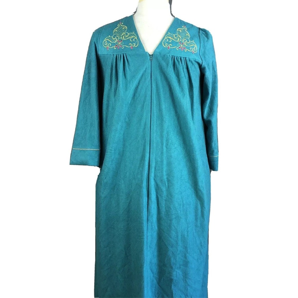 Elizabeth Blair Long Nightgown Housecoat Size Small Vintage‎ 1980s Lingerie Robe